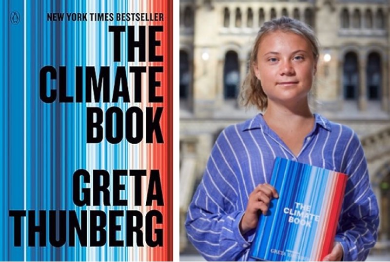 The Climate Book: The Facts and the Solutions book cover with author Greta Thunberg