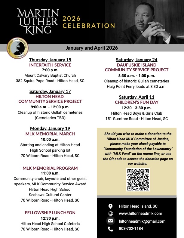 MLK events 2026, Hilton Head