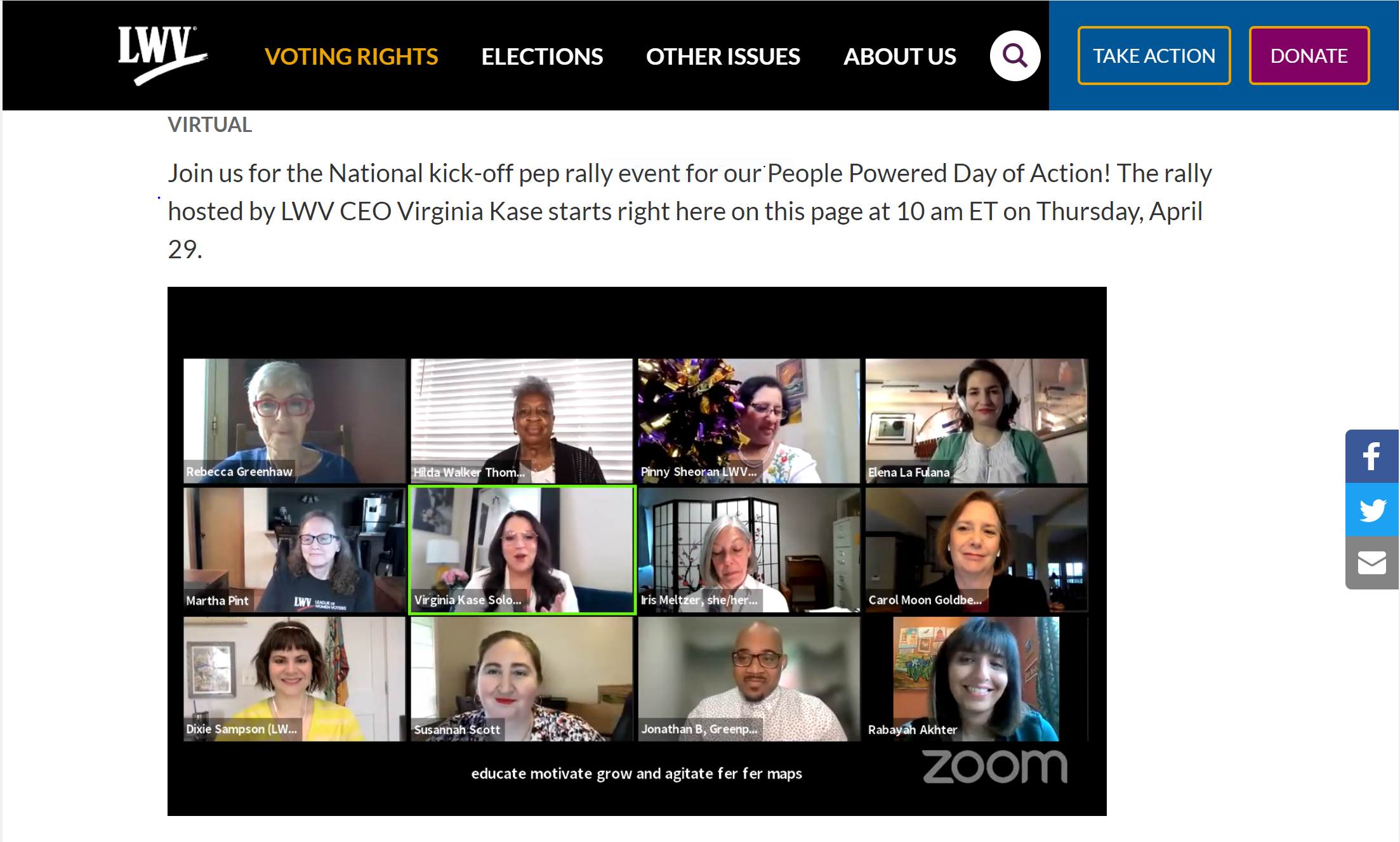 PPFM Day of Action PPFM Day of Action