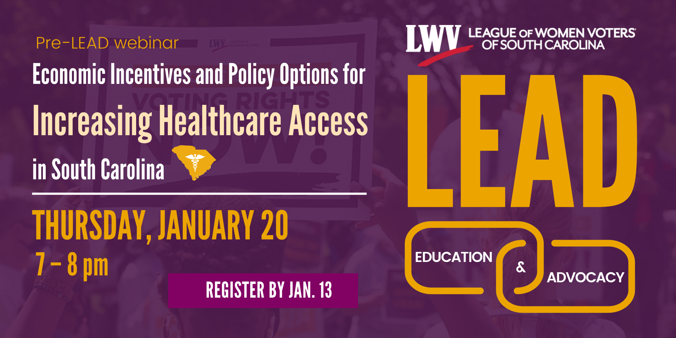 LWVSC LEAD webinar: increasing healthcare access