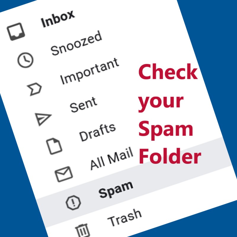 Check your Spam folder