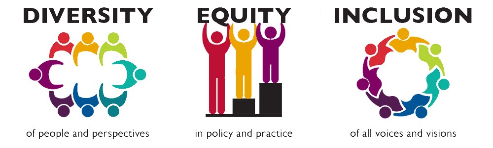 Diversity of people and perspectives. Equity in Policy and Practice.  Inclusion of all  voices and visions.
