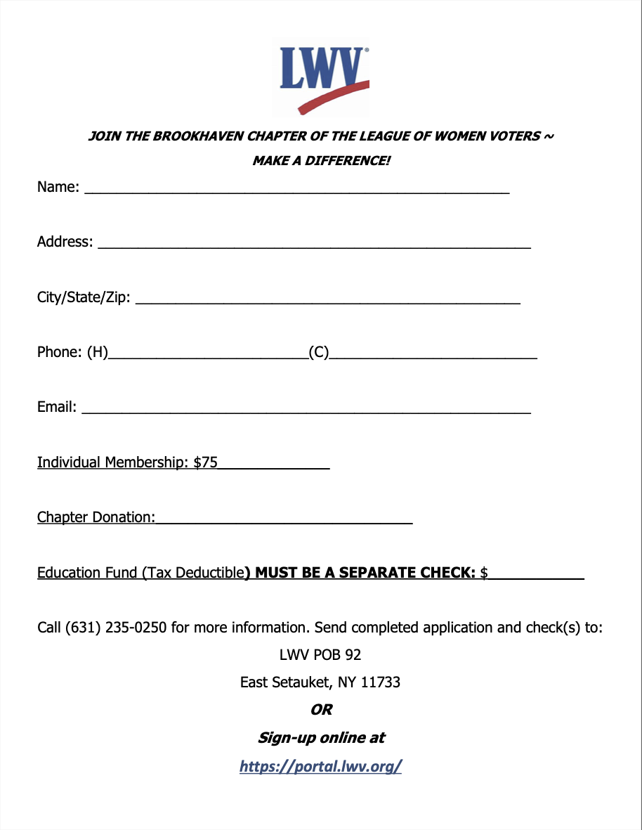 Join the league, print this form