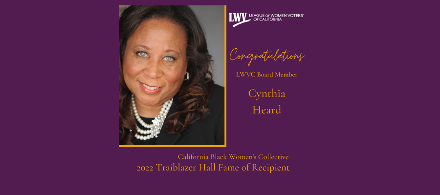 Cynthia Heard, a 2022 Black Women’s Collective Trailblazer Hall of Fame Award Recipient, womens history month, California