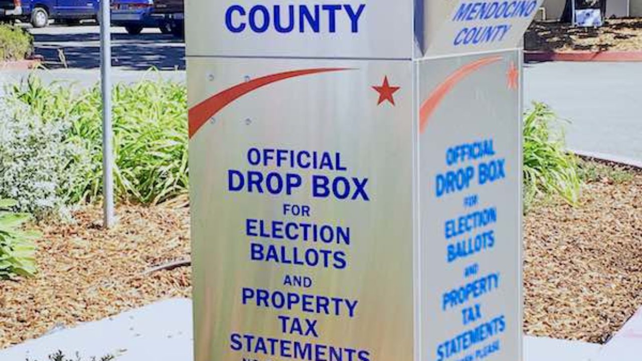 Drive-by ballot drop-off box Drive-by ballot drop-off box