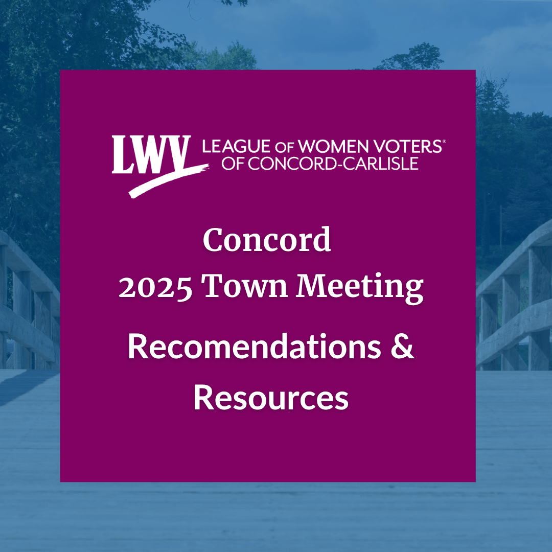 Town Meeting Recommendations
