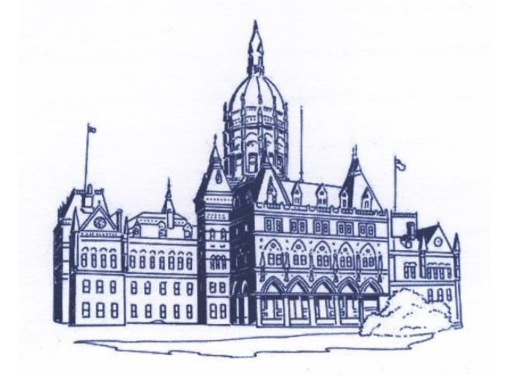 Illustration of CT Capitol by Howard Porter for the LWVCT Ed Fund