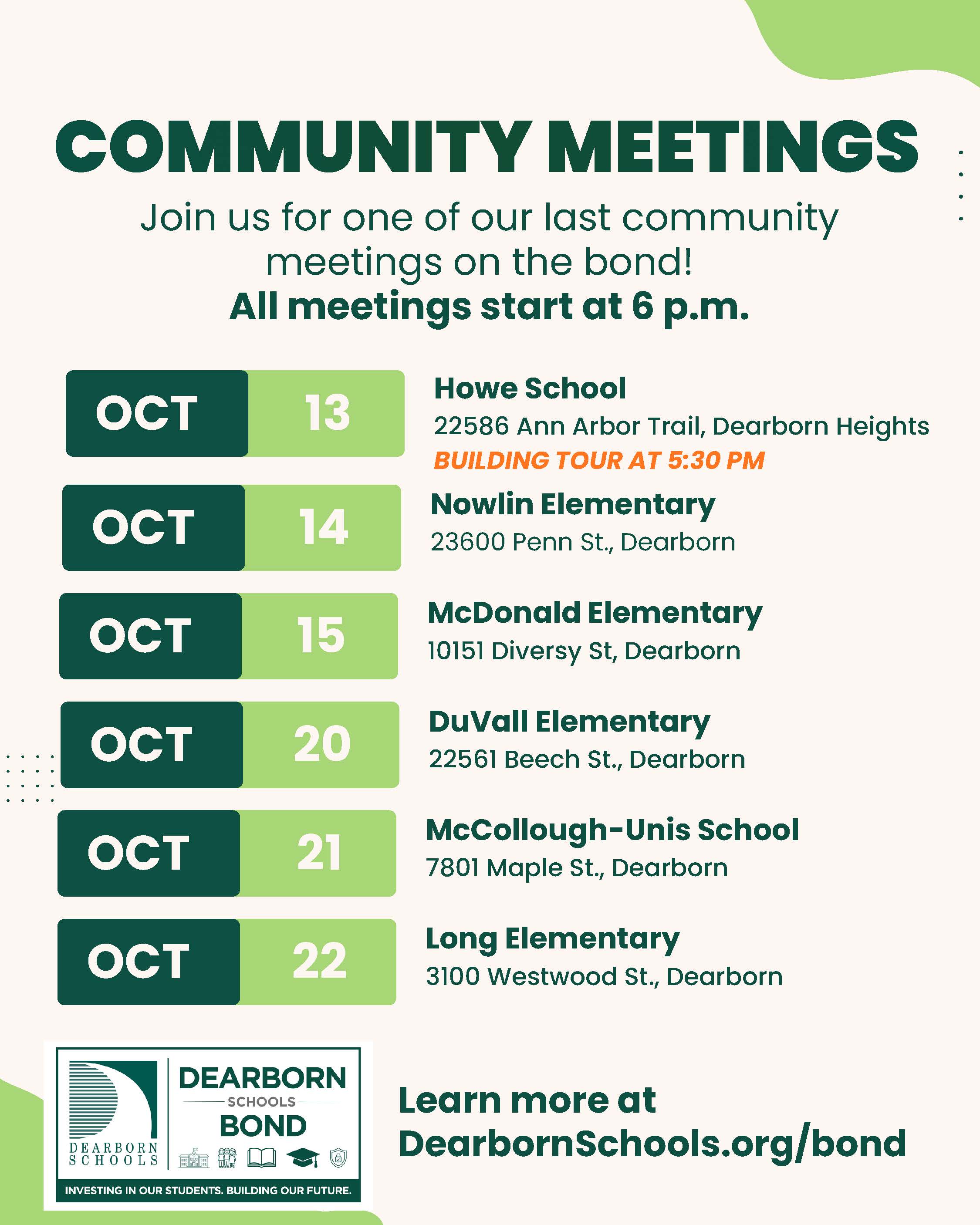 More meetings week on 10/12