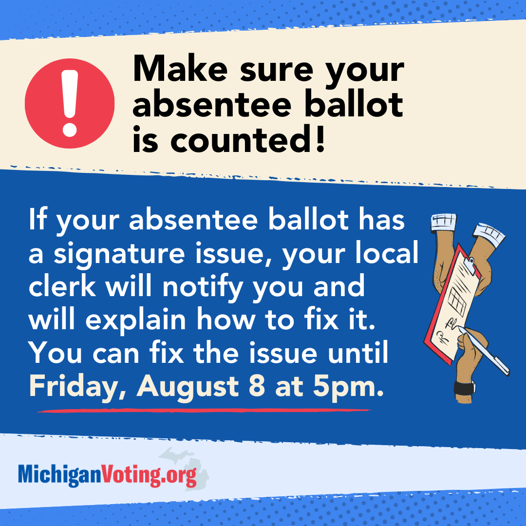 Absentee voting signature