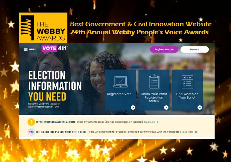 Vote411.org wins Webby Award 2020