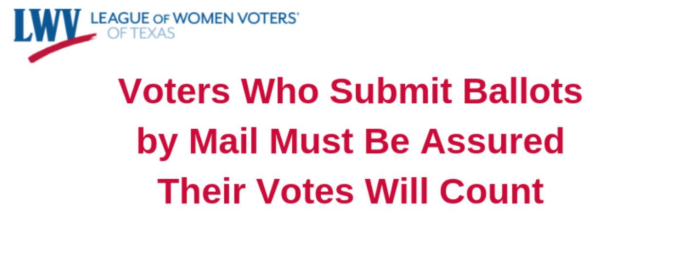 LWVTX Sues to Fix Improper Rejection of Mail-in Ballots picture