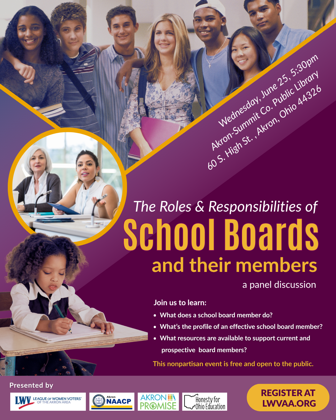 The Roles and Responsibilities of School Boards and Their Members - A Panel Discussion