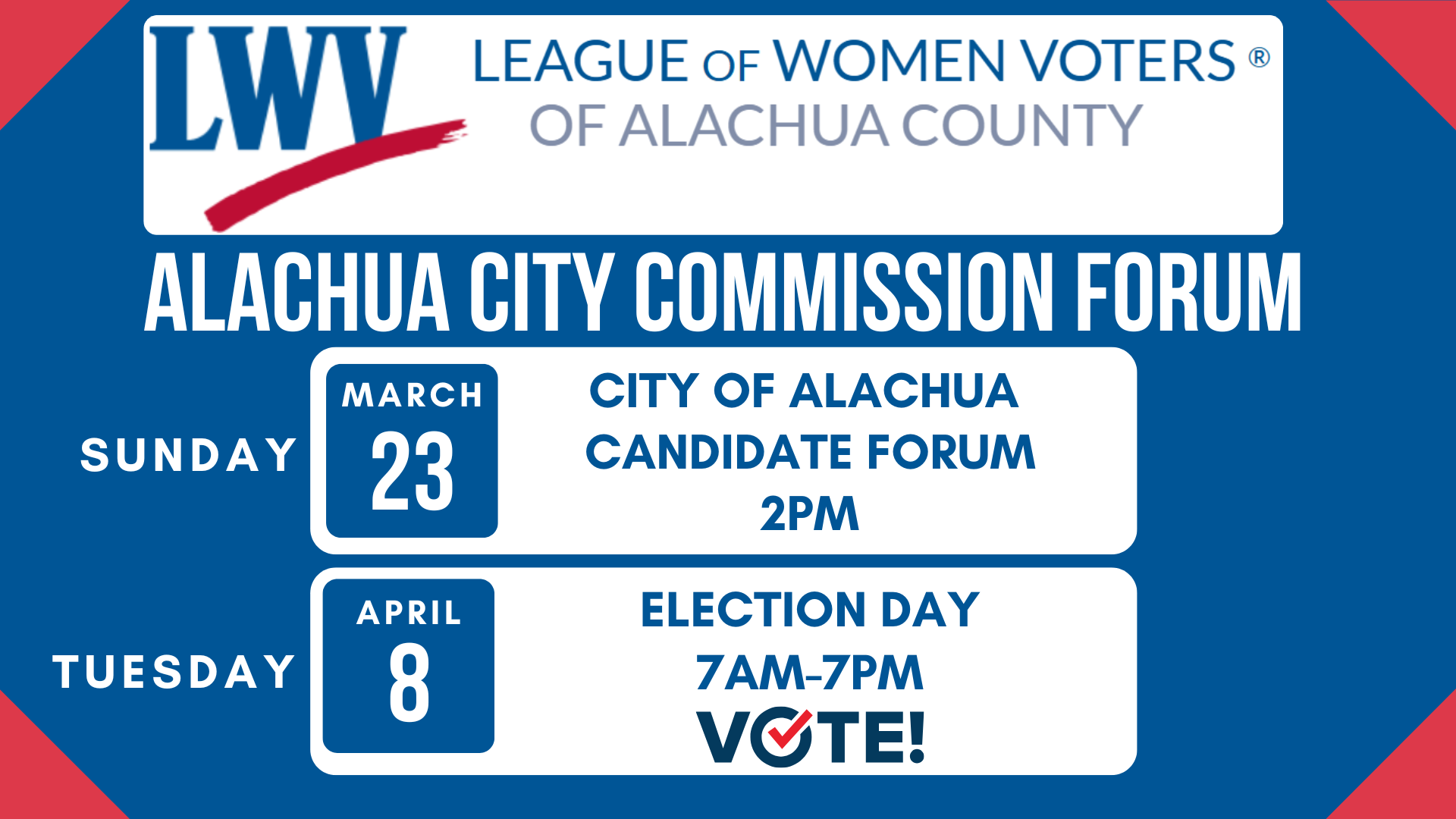 City of Alachua Candidate Forum