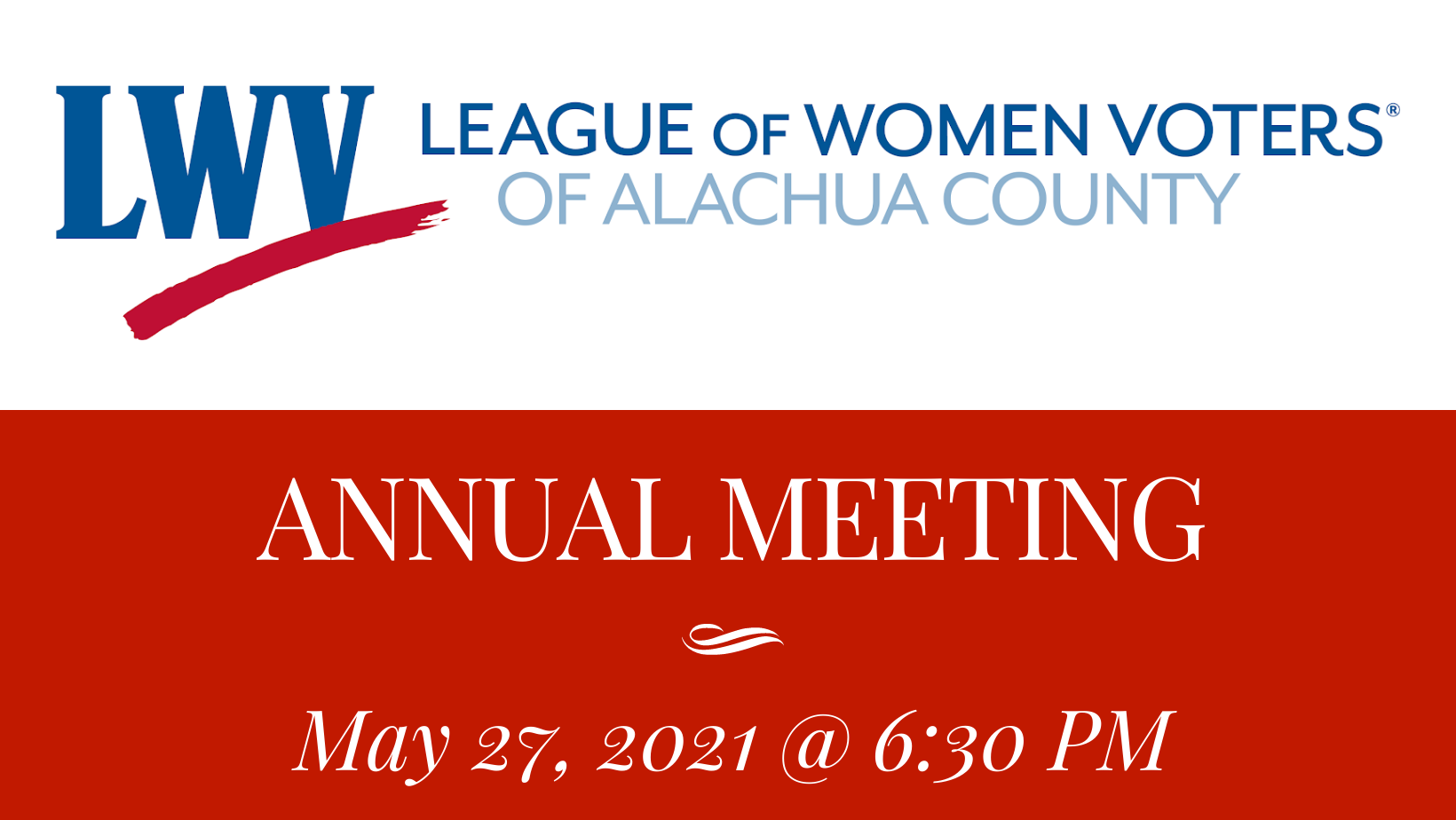 LWVAC Logo with annual meeting details in text below