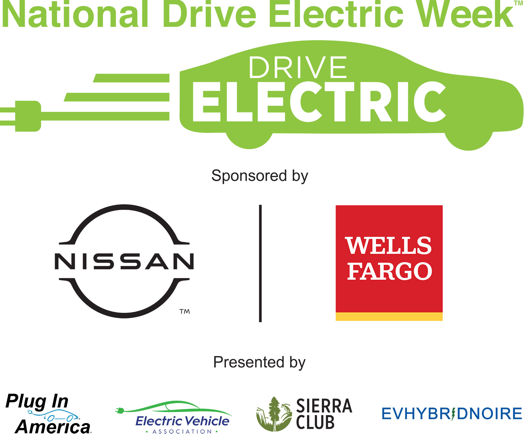 National Drive Electric Week Logo with Sponsors