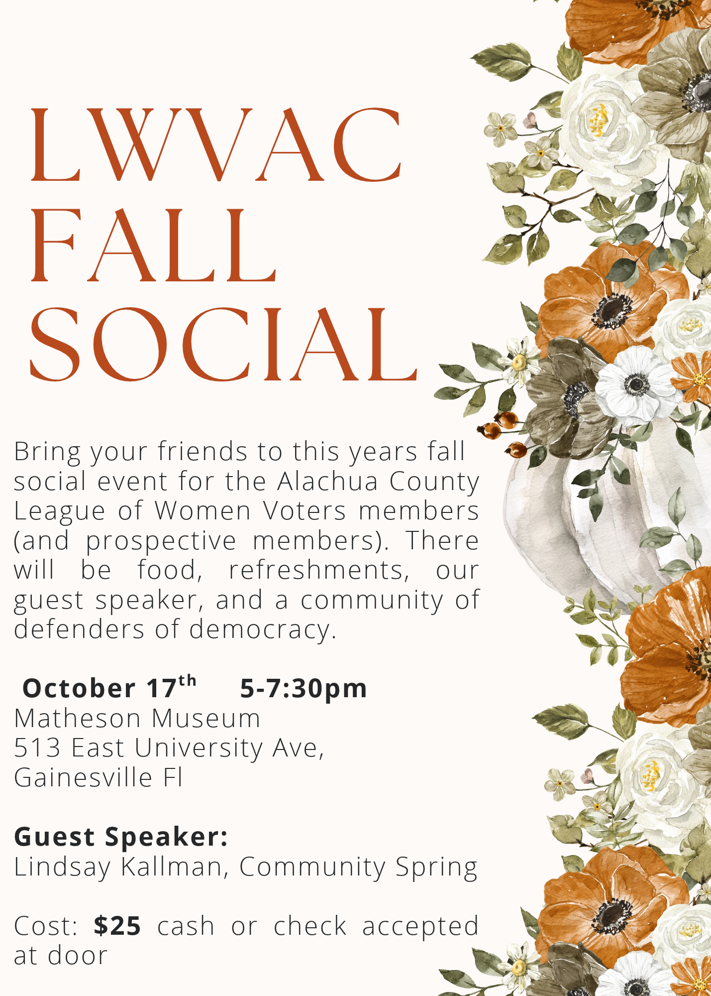 Updated Flyer for October 17th Event 