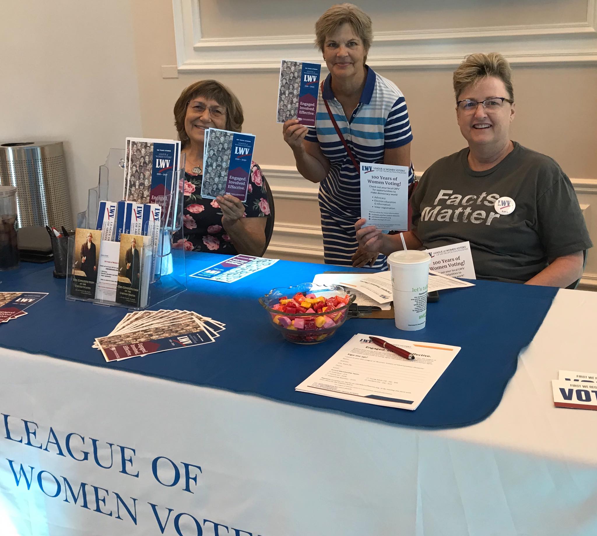 LWV Metro Phoenix members at tabling