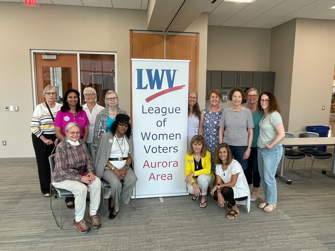 Aurora Illinois Alderwomen join the League for coffee and conversation on the state of Aurora.