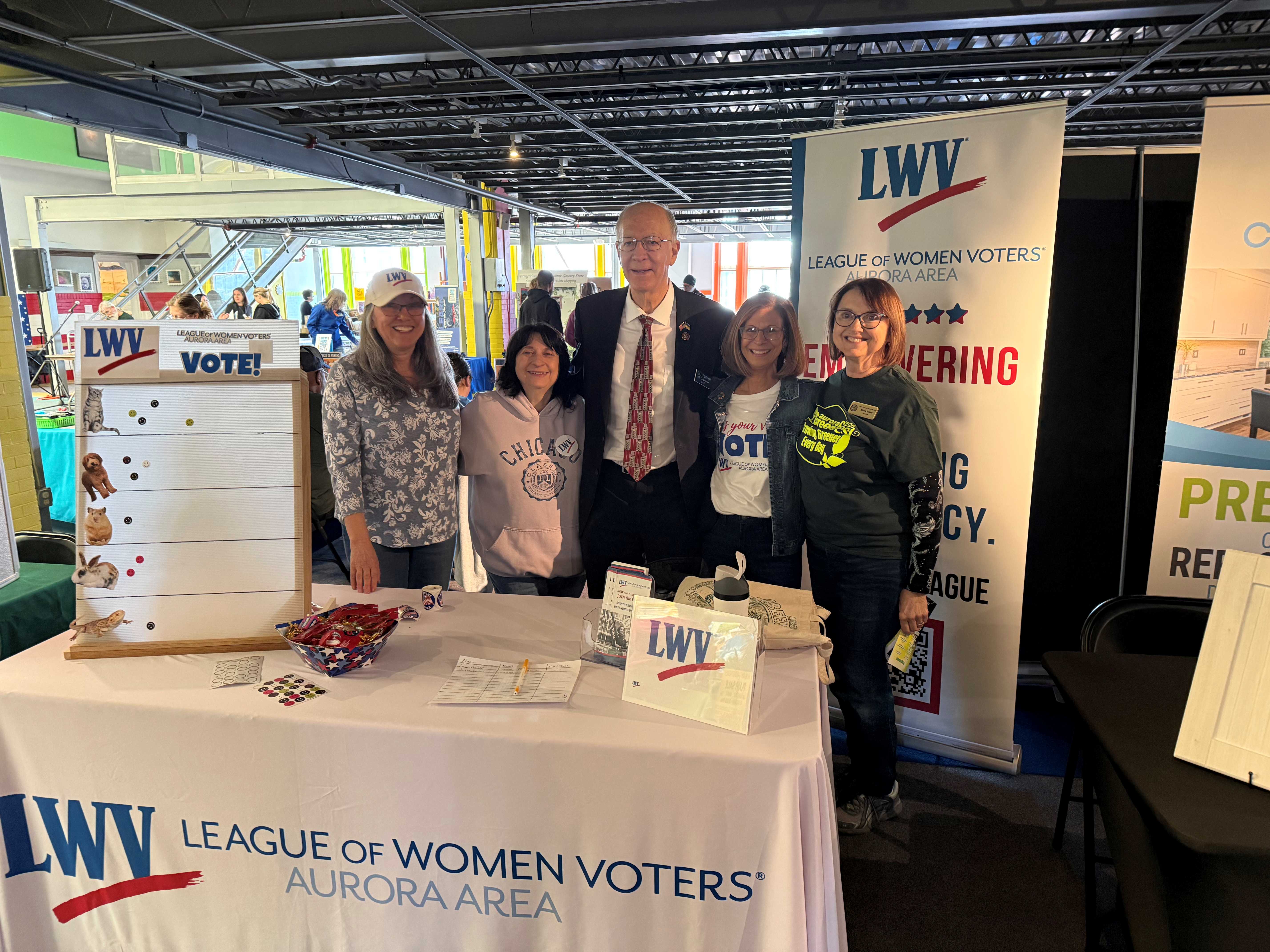 LWV Members with Congressman Bill Foster