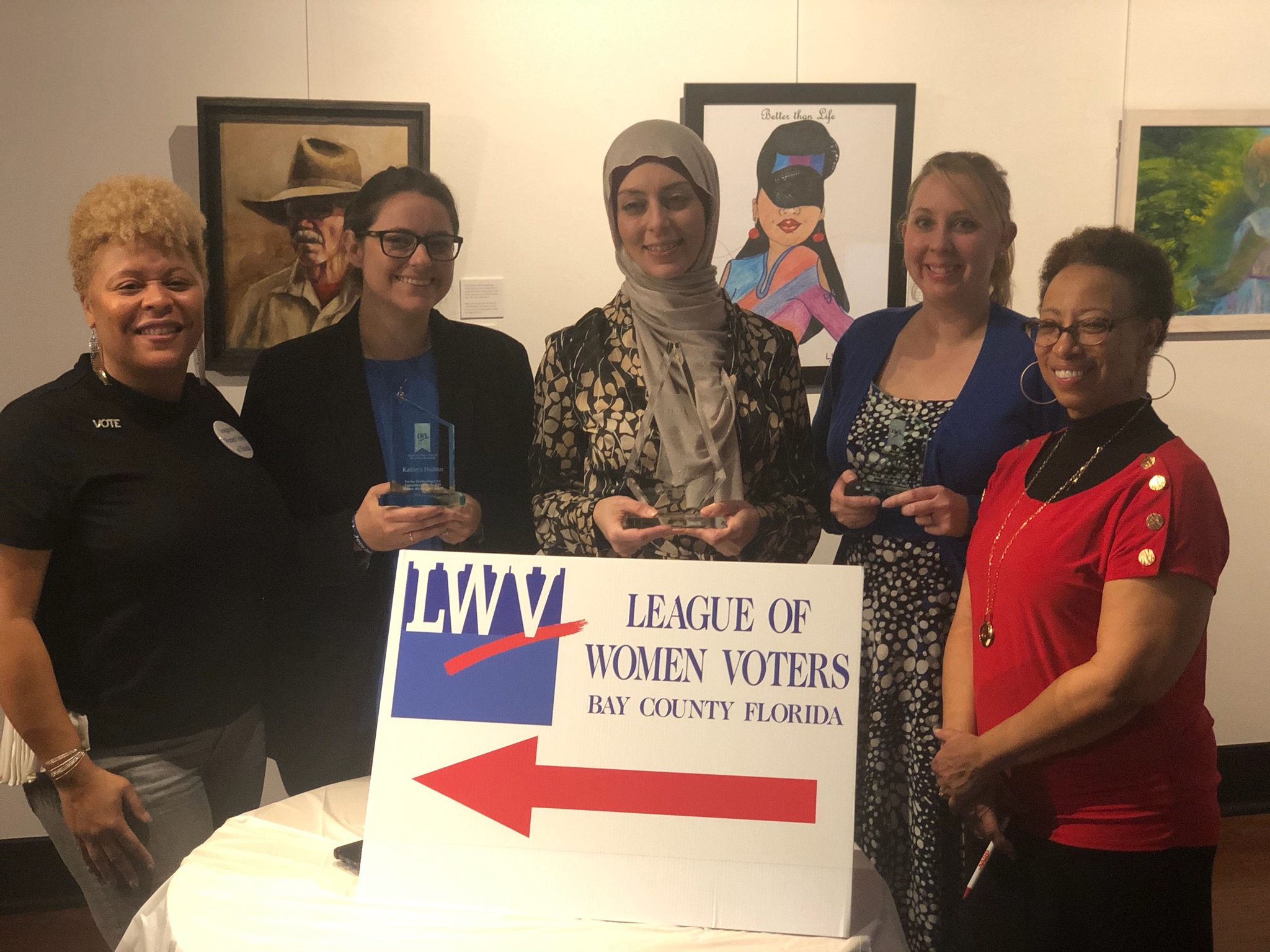 Awardees and League Officers Recognizing millennial women for their outstanding civic contributions