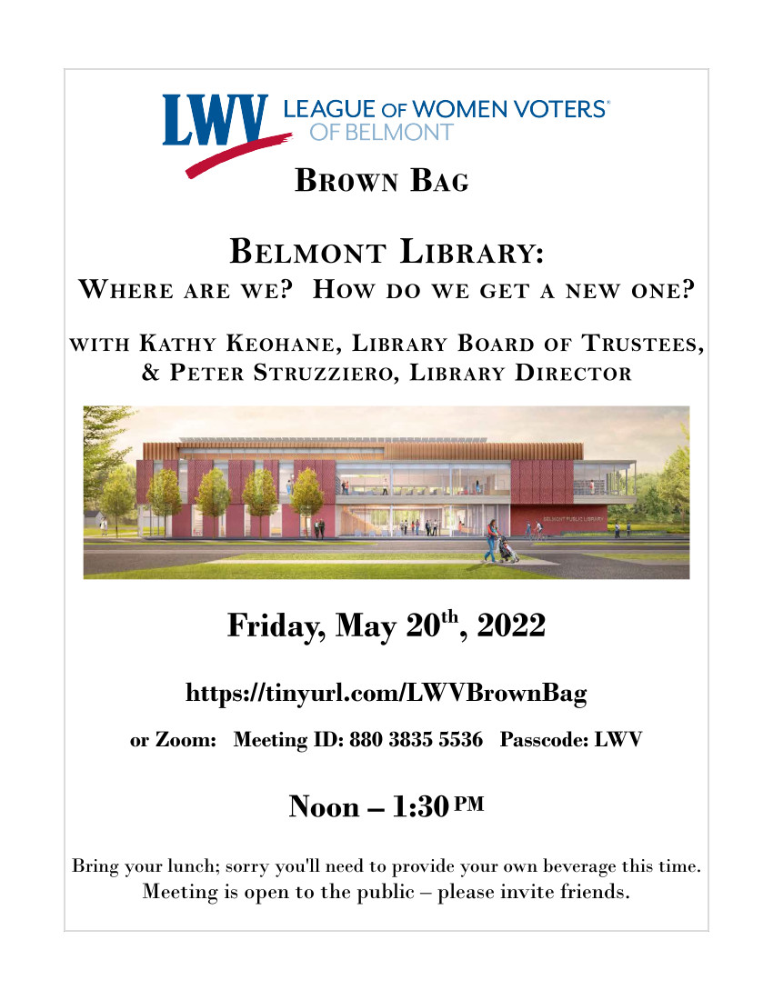 Brown Bag on Library -- Friday, May 20th at noon on zoom