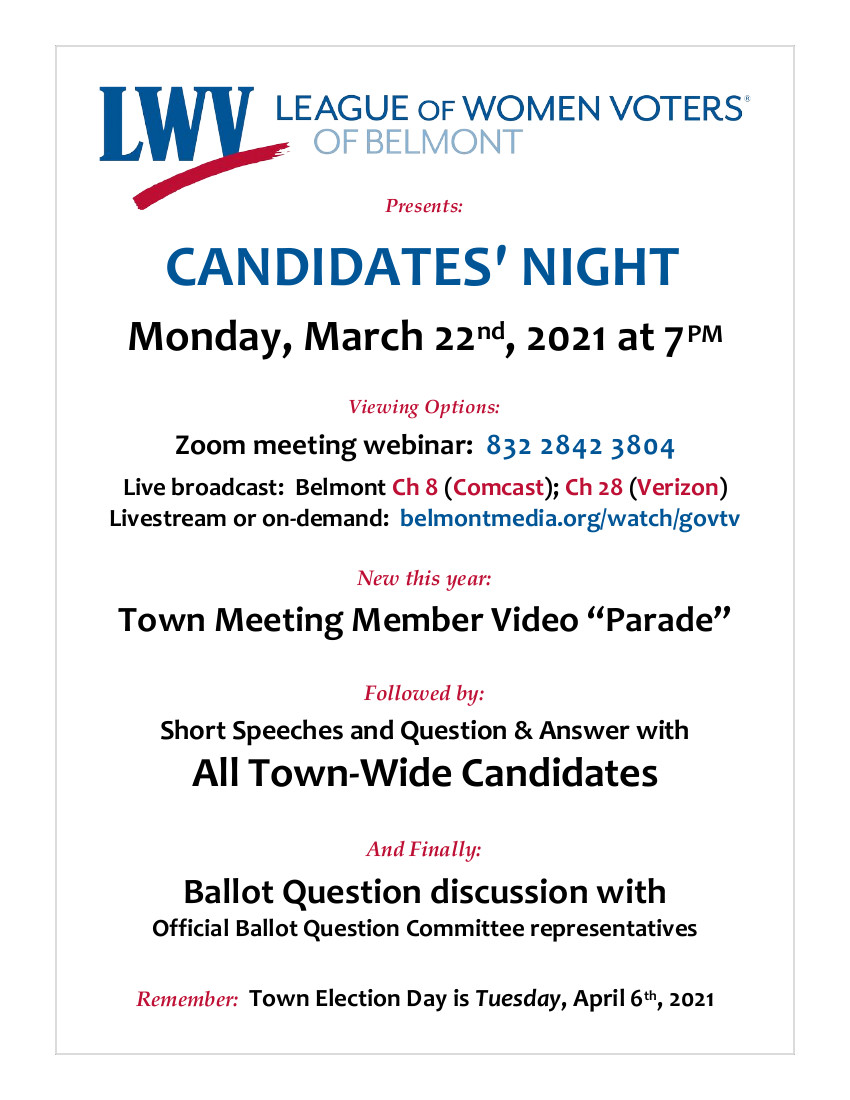 LWV 2021 Candidates' Night