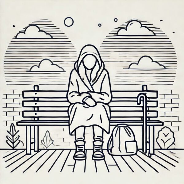 Homeless Woman Graphic