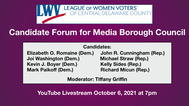 Virtual Candidate Forum Media Borough Council Mylo