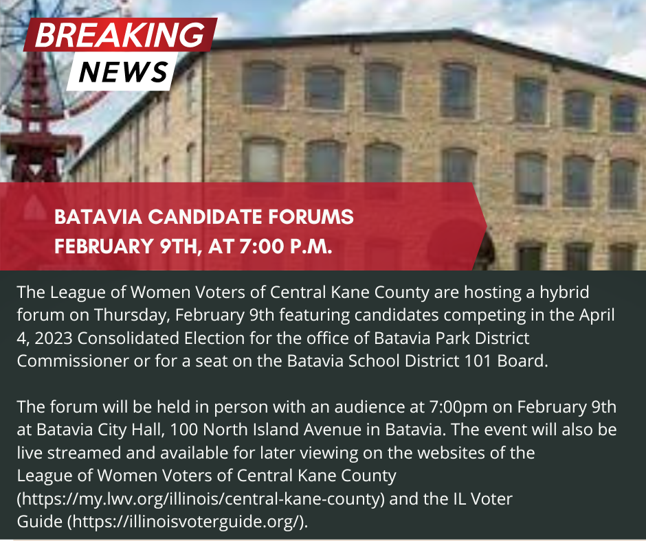 Batavia 2023 Consolidated Election Candidate Forum MyLO