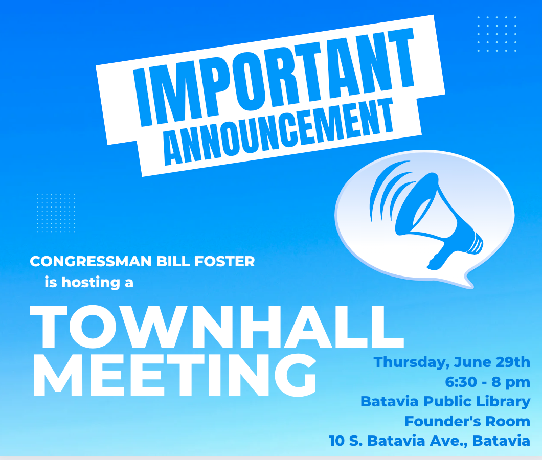 Congressman Bill Foster Townhall Meeting