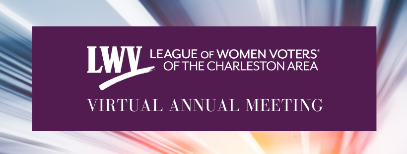 LWV Charleston Area 2020 Virtual Meeting graphic