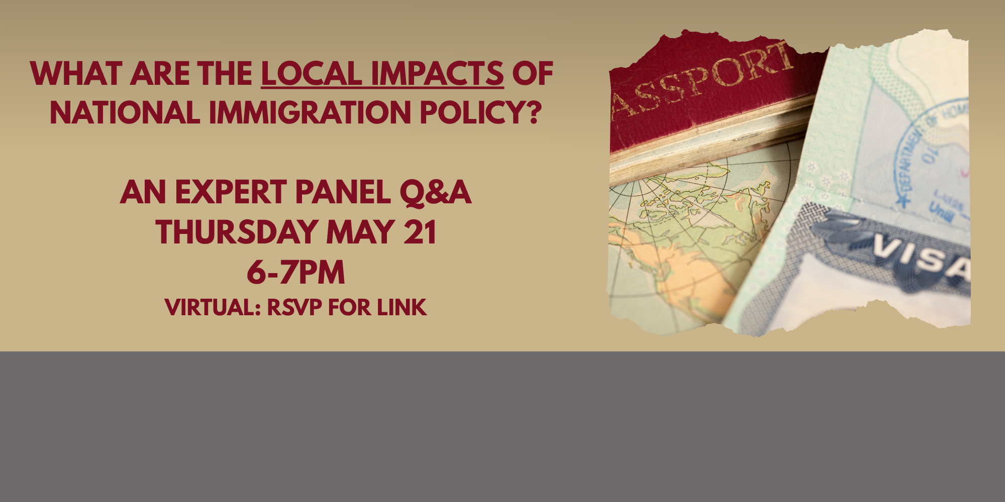 Immigration Webinar May 21 at 6pm, virtual, rsvp for the link