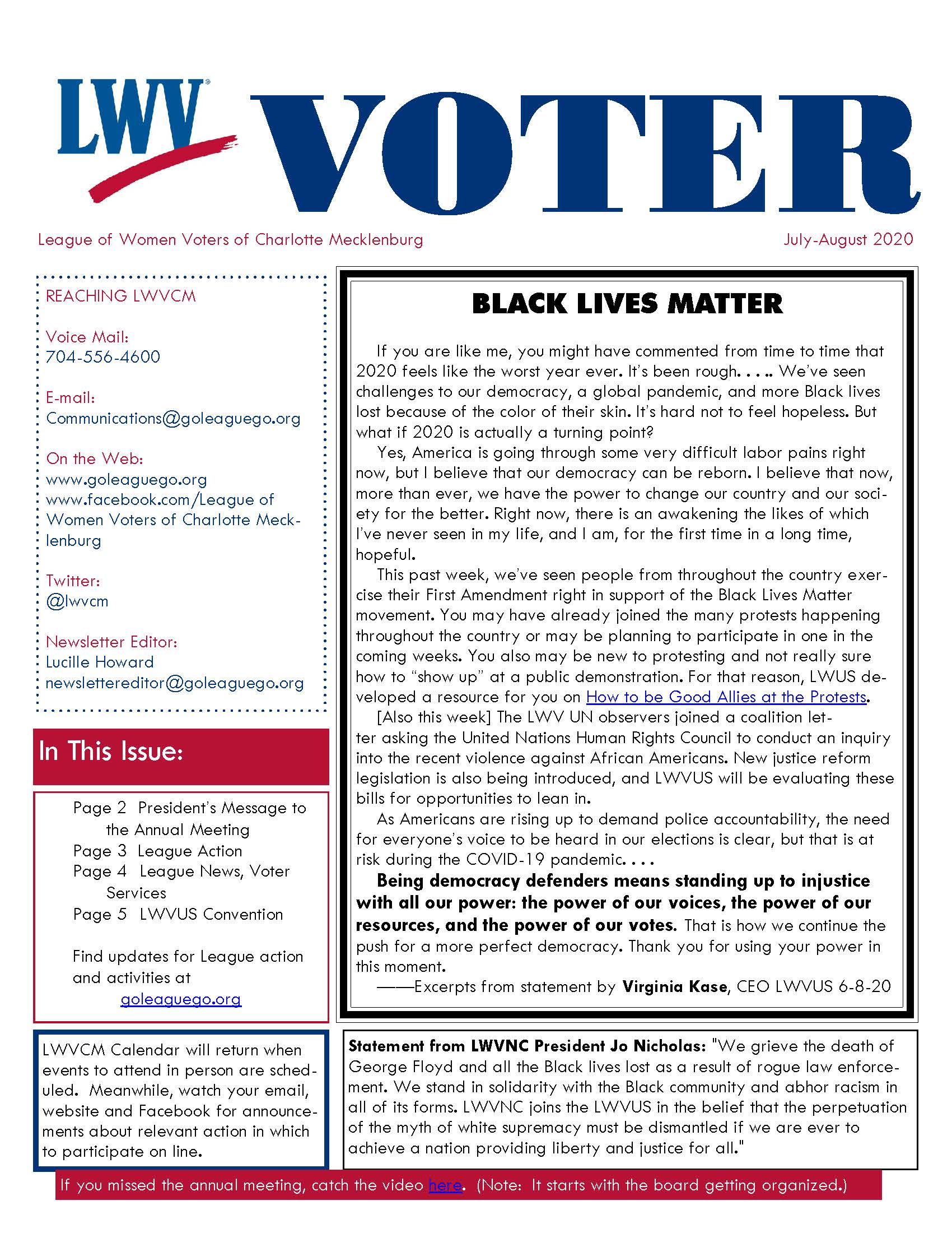 July - August 2020 Voter July - August 2020 Voter