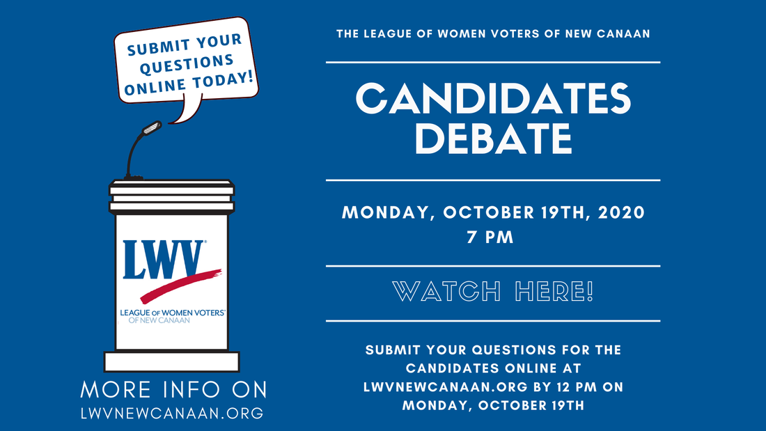 LWV New Canaan Candidates Debate Oct 19 Event Image