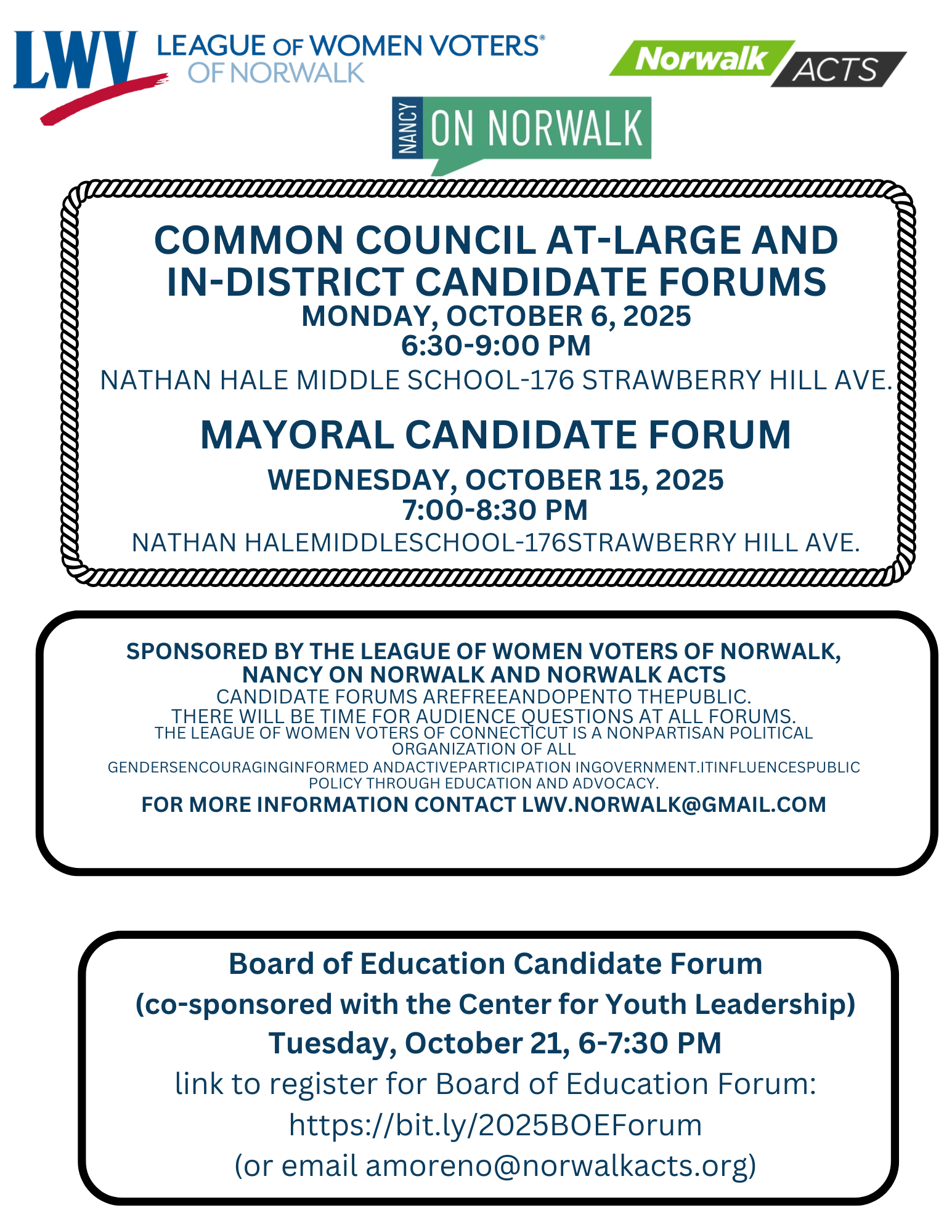 lwv norwalk event 10-2025