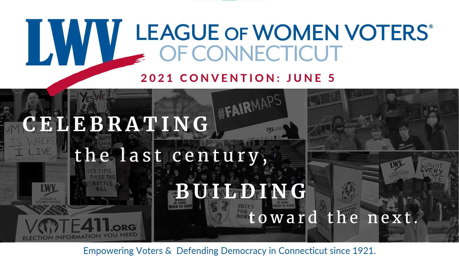 LWVCT Convention 2021 Banner with Theme