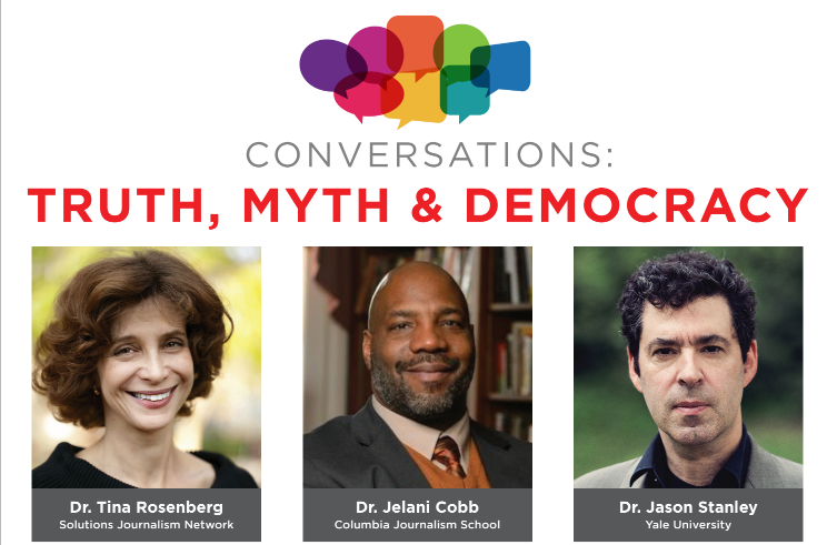 LWV Redding Conversations: Truth, Myth & Democracy Event Flyer