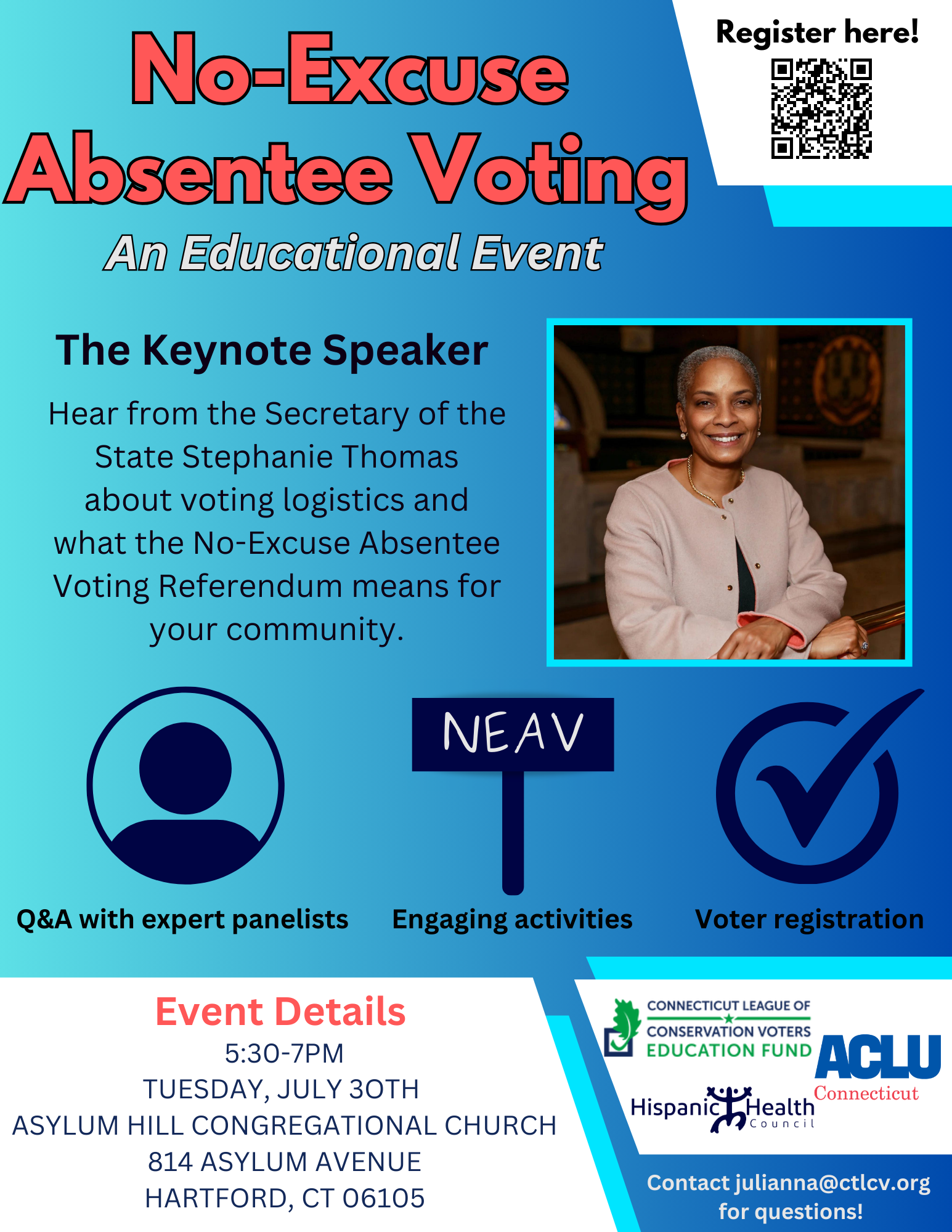 No Excuse Absentee Voting Educational Event