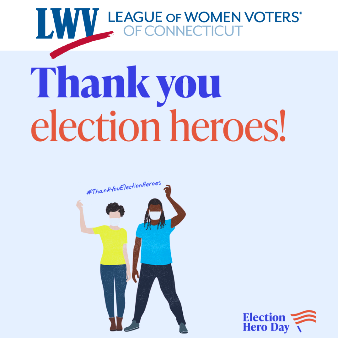 Election Hero Day November 2 LWVCT image