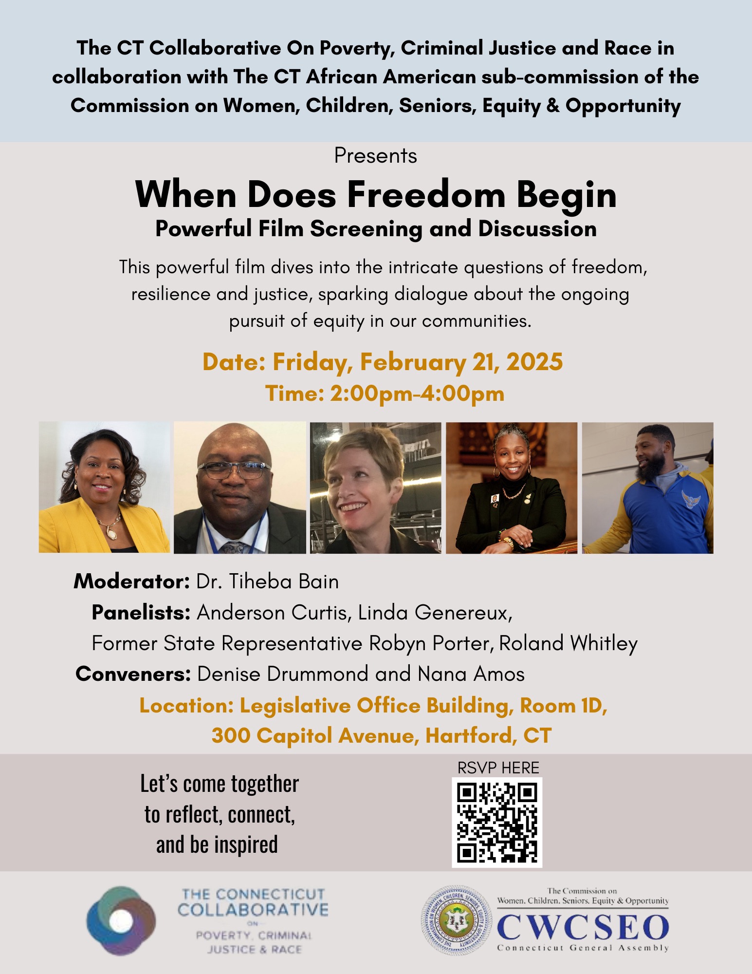 When Does Freedom Begin film screening event graphic