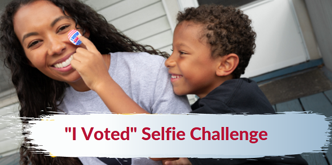 I voted selfie challenge image
