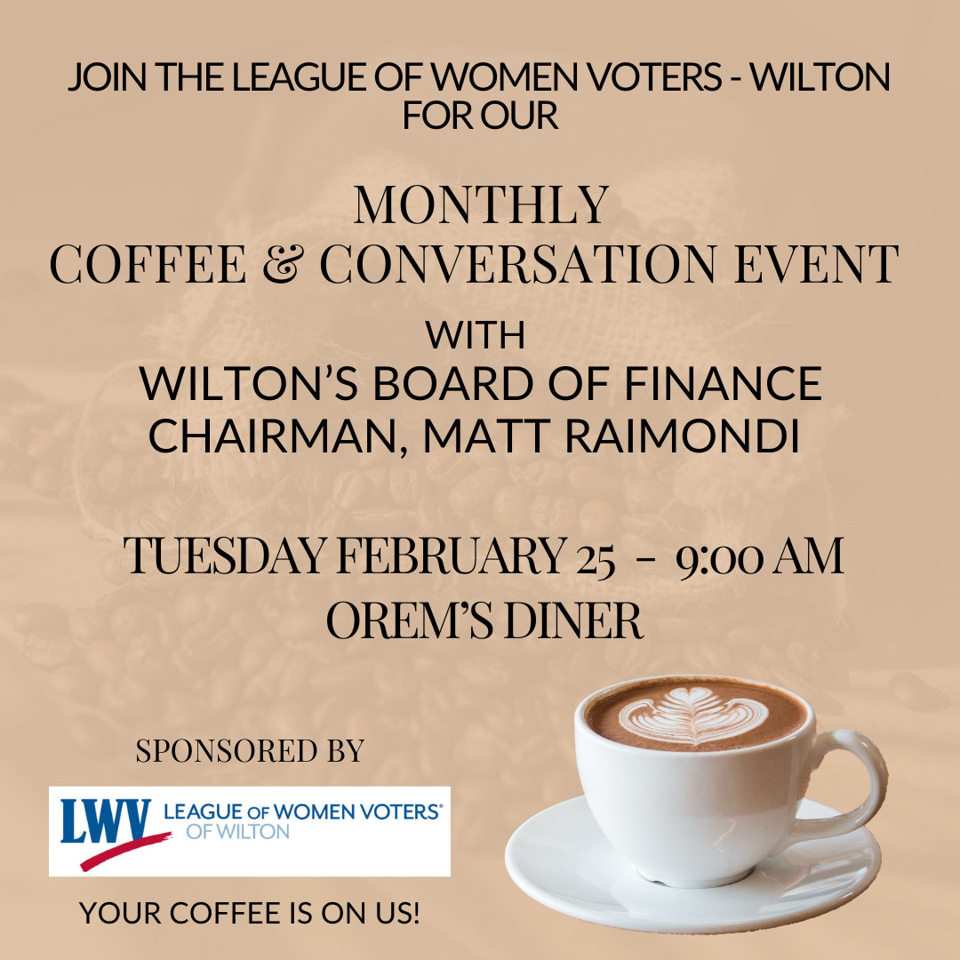 lwv Wilton coffee & conversation graphic