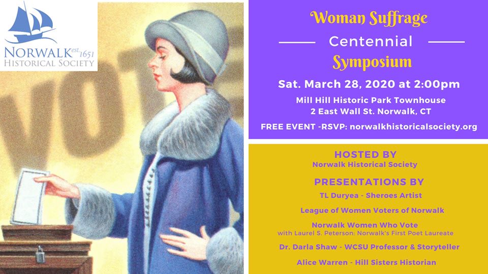 Norwalk League of Women Voter Suffrage Centennial Symposium Flyer image