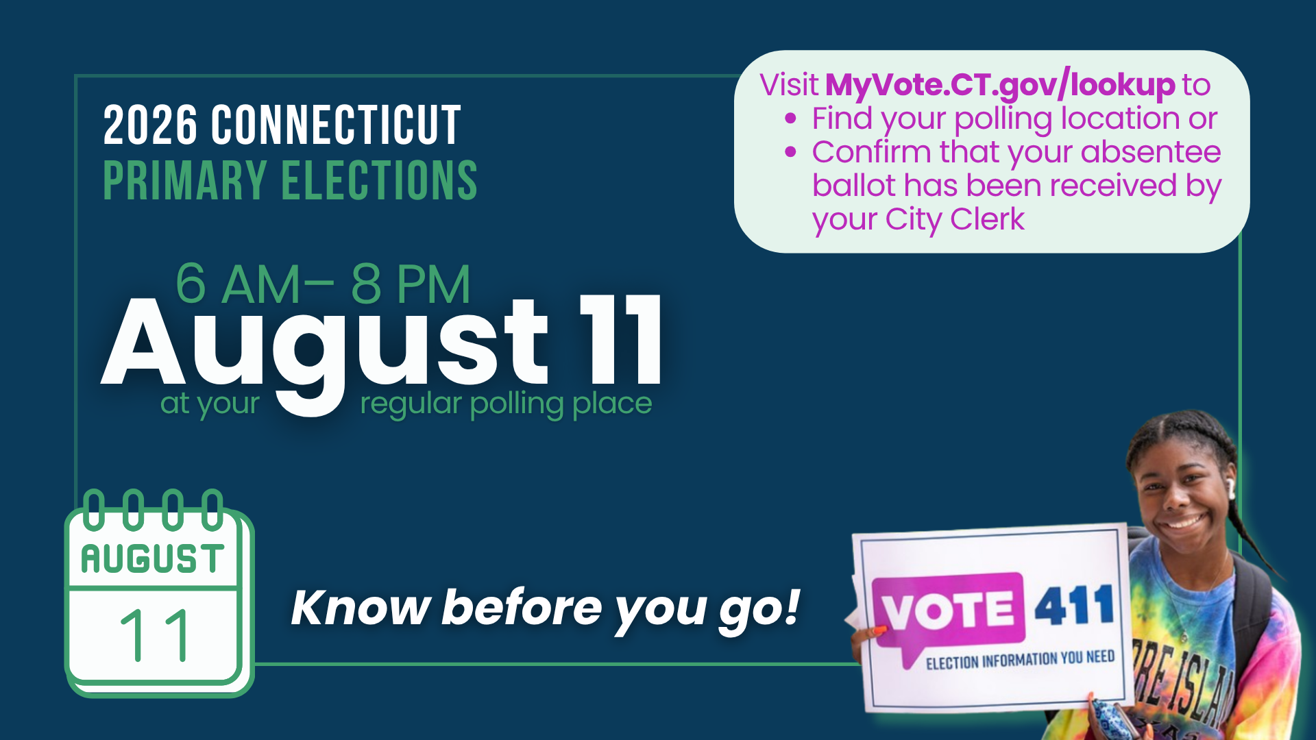 CT Primary 2026 Know Before You Go banner