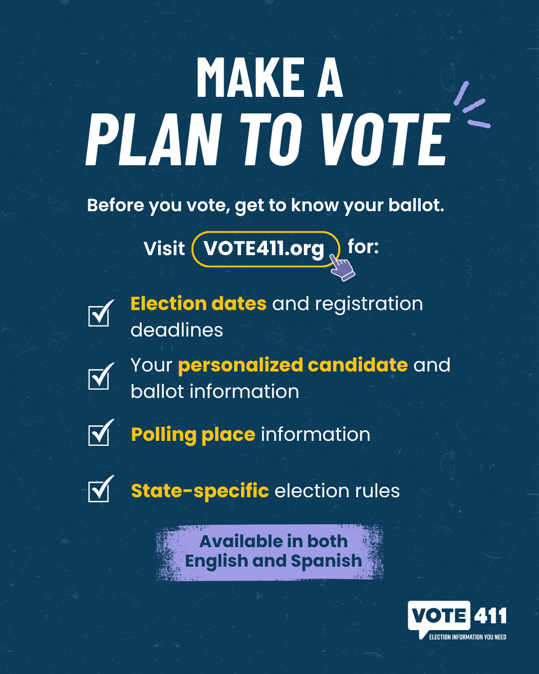 Make a Plan from VOTE411