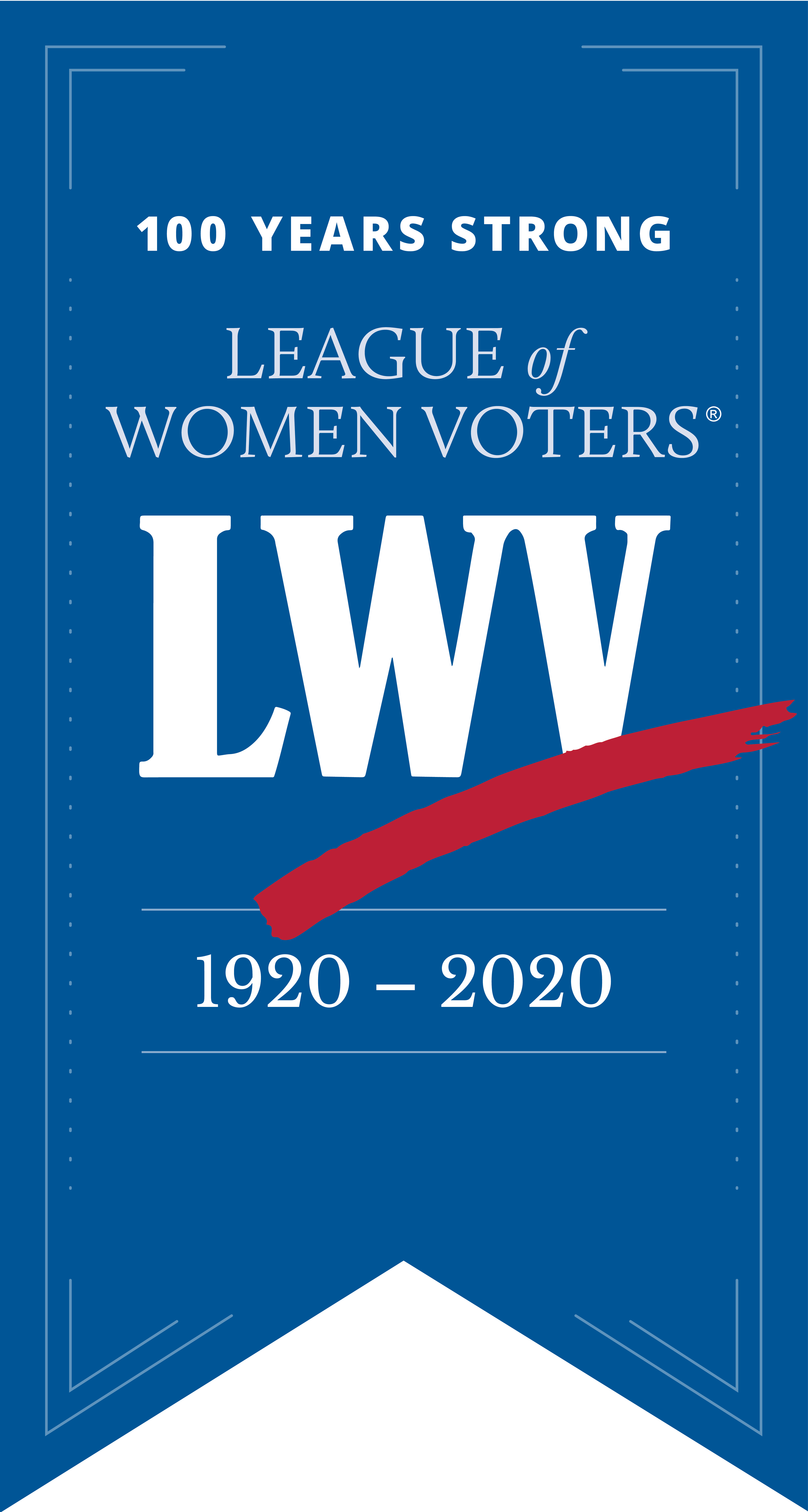 Logo of the League of Women Voters for 100th Anniversary 