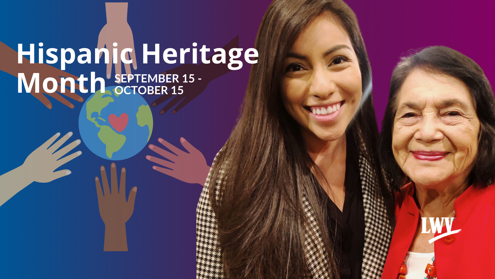 Hispanic Heritage Month, Sept. 15-October 15 with young and older Latina 