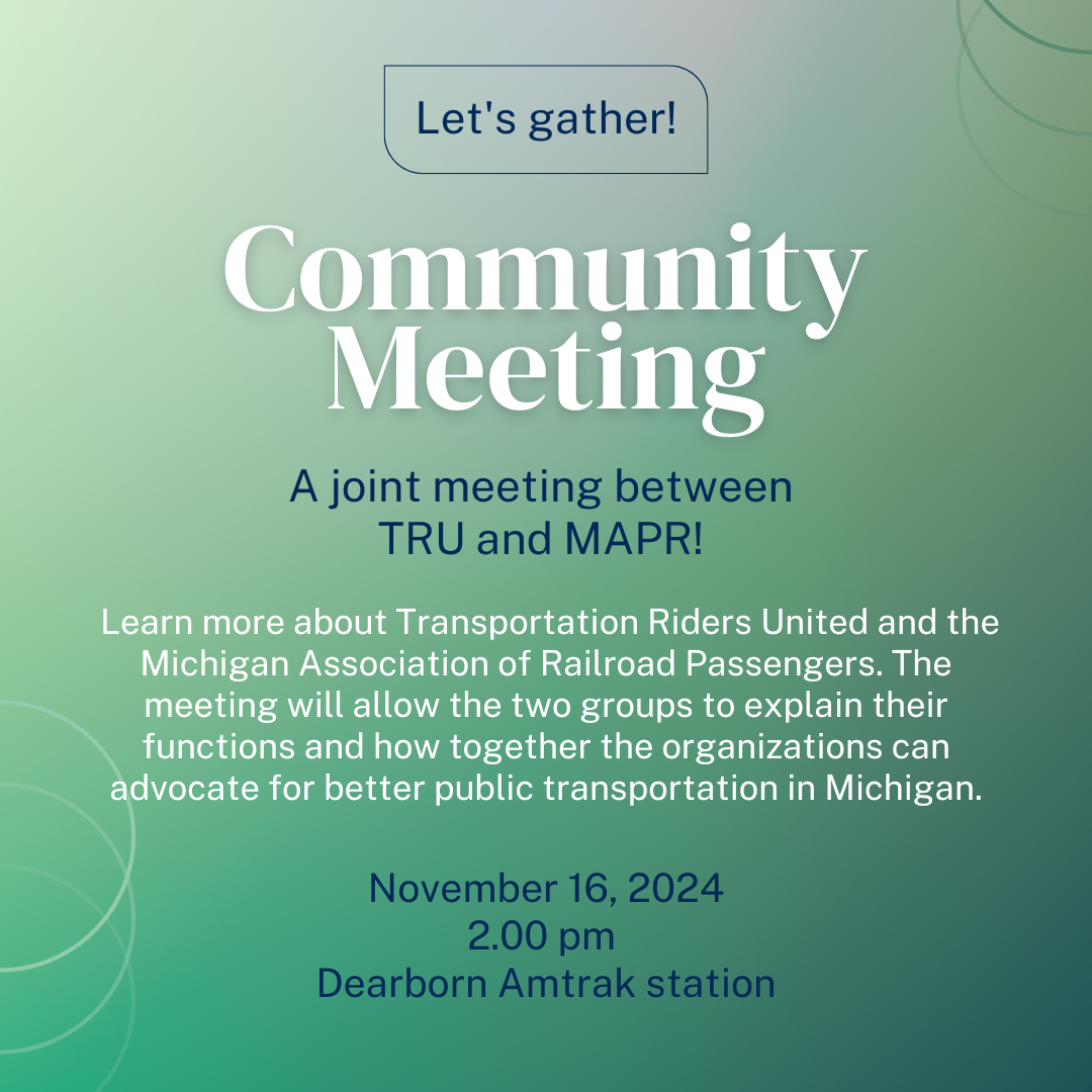 Joint TRU and MARP Community Meeting