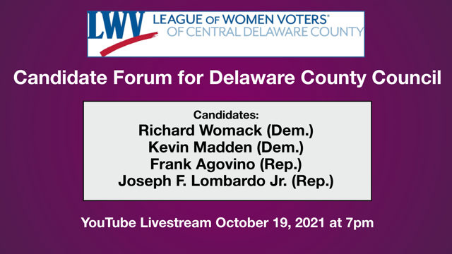 Candidate Forum Delco Council