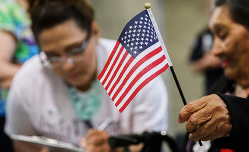 League member, Marilu, helps new citizen